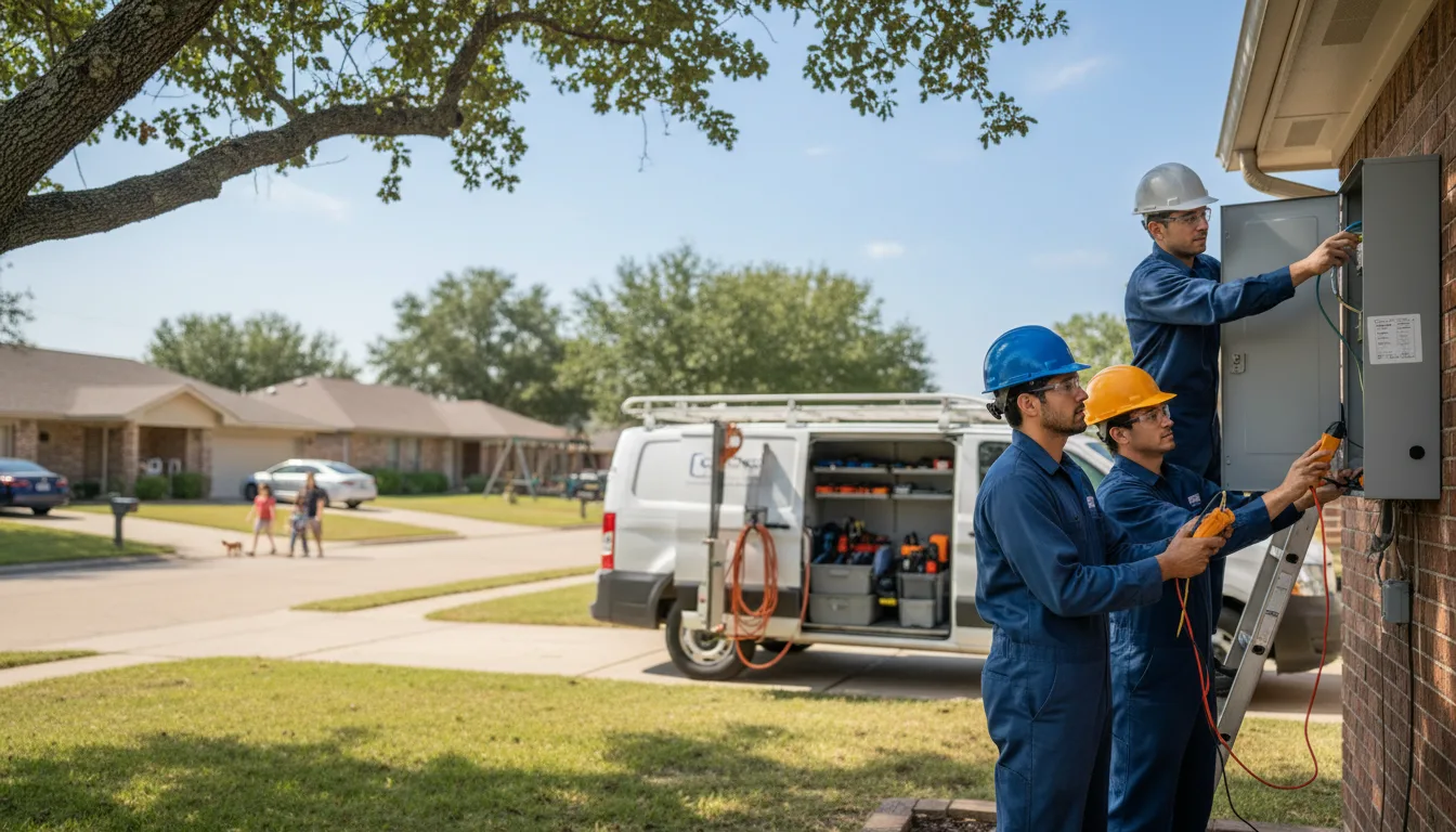 Certified electrician providing emergency electrical services in Ladonia, TX
